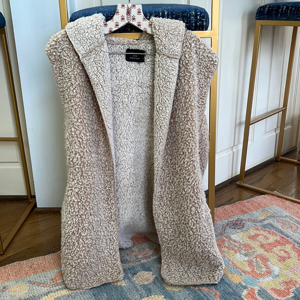 Fluffy Fleece Hooded Vest w/ Pockets